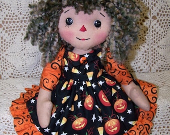 PDF/Patrón/Primitivo Raggedy Willow Witch Doll Pattrn ET