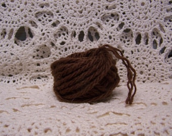 Kakao- Lockenwolle Primitive Raggedy Puppenhaar Et