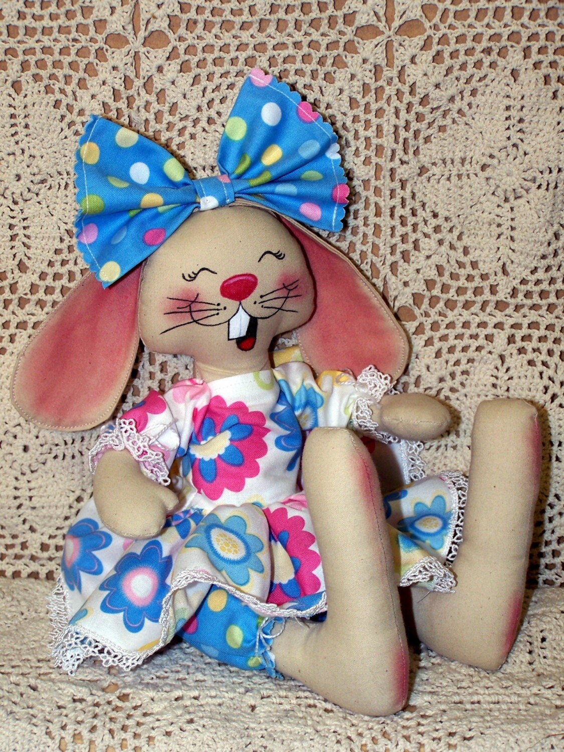 Patrón/Patrón primitivo de muñeca de conejito Haileigh Rose Raggedy Et.