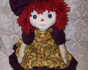 Muster/Primitive Rtagdy Autumn Annie Folk Art Doll Muster ET