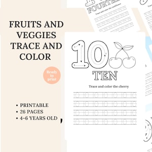 Number Tracing Worksheets food themed printables for kids fun activities preschool homeschool learning numbers and counting practice math