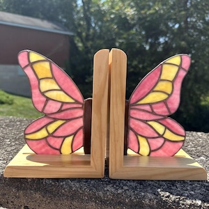 Butterfly Bookends | Stained Glass Bookends