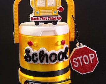 School bus driver 12oz skinny can cooler