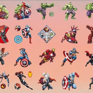 Avenger 20pcs tattoo Transfer Print Fashion Cute Stickers Cartoon Decal | Gift for Kids | Sticker for Laptop | Journal | Planner