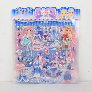 New Year 2025 pricess cartoon stickers, diy stickers, kids, girls assessories