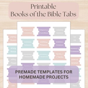 Printable Bible Tabs Template for Homemade Projects. Bible Tabs to ...