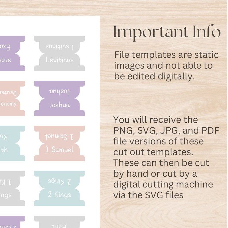 Printable Bible Tabs Template for Homemade Projects. Bible Tabs to ...