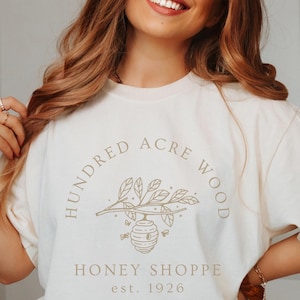 Shoppe-T-shirt 100 hectare hout: vintage Winnie de Poeh literair T-shirt