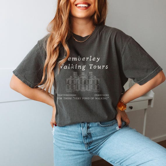 Pride and Prejudice Inspired T-Shirt, Pemberley Walking Tours Literary Tee, Bookish Gift for Reader