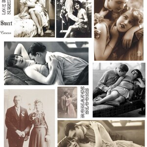 SASSY vintage ladies sexy collage sheet image 3