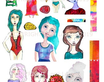 WHIMSY Collage sheet by Artivity
