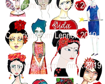 FRIDA Collage Sheet by Artivity