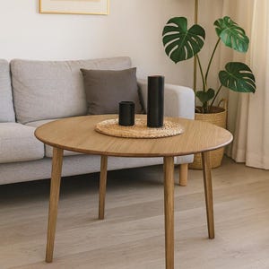 Table à manger ronde VEGA en pin massif / Table à manger ronde à 4 pieds / Table ronde simple / Réf. 900/910 Différentes dimensions