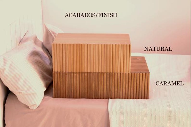 Mesita noche Flotante IRIA cajón/mueble colgante madera maciza/ Mesilla para colgar en pared/ Ref.200/210 Varias medidas 40/50*30*15 imagen 10