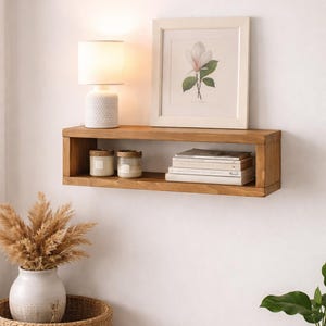 SIRIO Zwevende open zwevende console/ Houten entree/ Wandmeubel/ Zwevende tafel voor hal, woonkamer, tv, zitkamer/ Ref.2000, diverse maten.