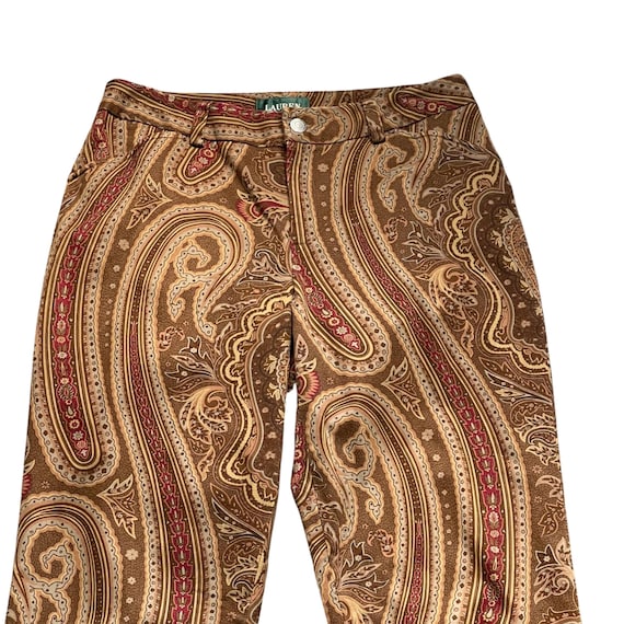 Vintage Lauren Ralph Lauren Pants: Womens Casual Mid Rise Velvet Trousers.