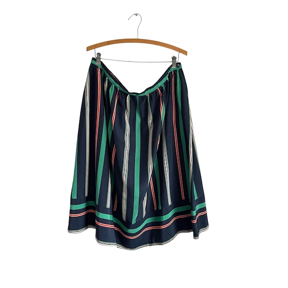 Vintage Chaus Woman Striped Midi Skirt. Large Colorful Maxi Skirt. Multicolor Stripes. Plus Size Striped Skirt. Womens Casual Skirt. XXL.