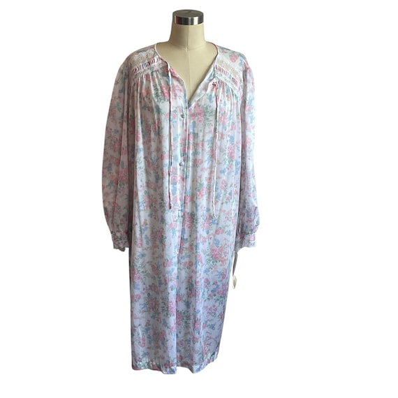 Vintage Miss Elaine Floral Robe. 70s 1970s Lingerie Robe. 80s 1980s Vintage Lingerie. Vintage Floral Robe. Plus Size Dress Robe. XL. XXL.