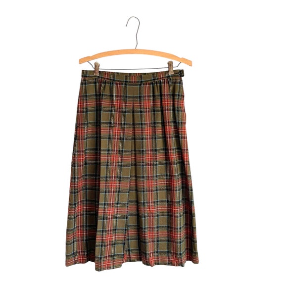 Vintage Pendleton Plaid Skirt. A-Line Pleated Wool Skirt. Dark Academia Wool Skirt. Indie. Grunge Gothic Schoolgirl Skirt. 70s. 80s. 90s.