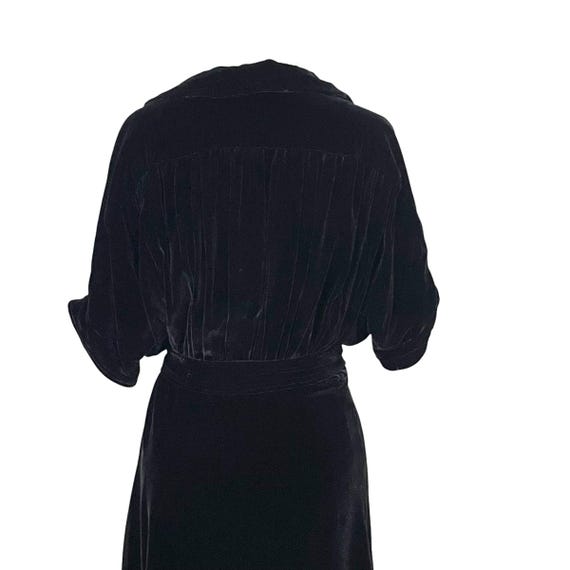 Vintage Zelda Black Velvet Bias Cut Maxi Dress. R… - image 5