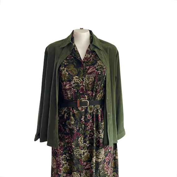 Vintage Croft & Barrow Green Button-Up Shirt: Casual Top (XL)