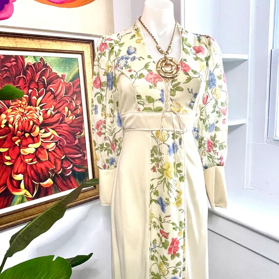 Vintage Prairie Floral Maxi Dress. Fairycore Prai… - image 3
