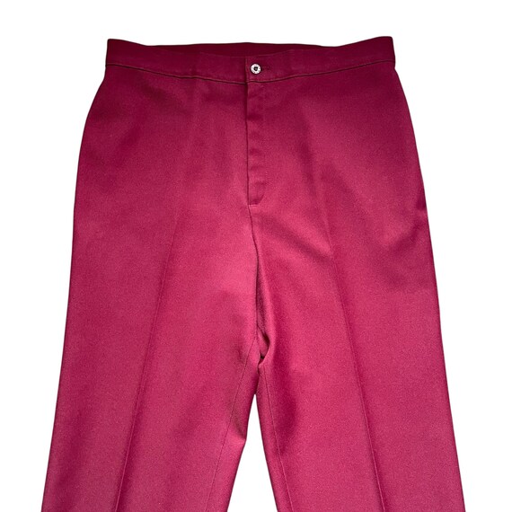 Vintage Levi's Burgundy High Waisted Tapered Pants: 70s Poly Blend