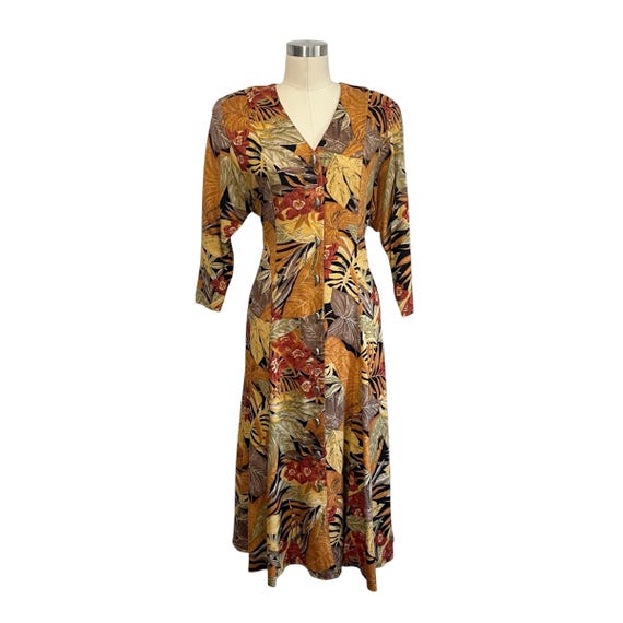 Vintage Autumn Floral Midi Dress: Whimsigoth Maxi Dress, Anthony Mark Hawkins.