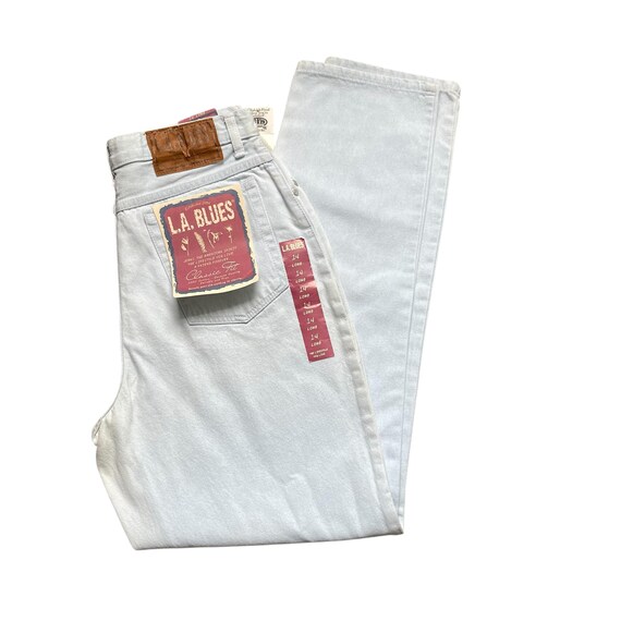 Vintage L.A. Blues Jeans: Pale Wash, High Waisted, Classic Fit, Sz 14