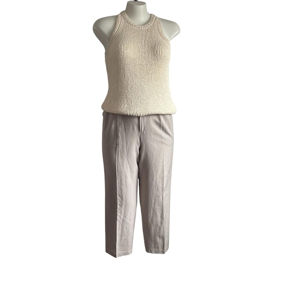 Vintage Womens High Waist Tapered Pants. Hi-Rise Womens Business Casual Tapered Trousers. Work. Office. Mod Pleated Pants. 80s 90s Trousers.