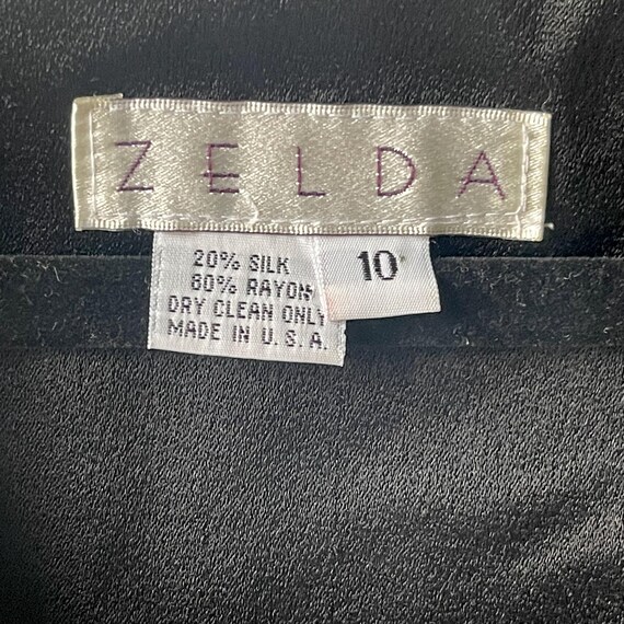 Vintage Zelda Black Velvet Bias Cut Maxi Dress. R… - image 8