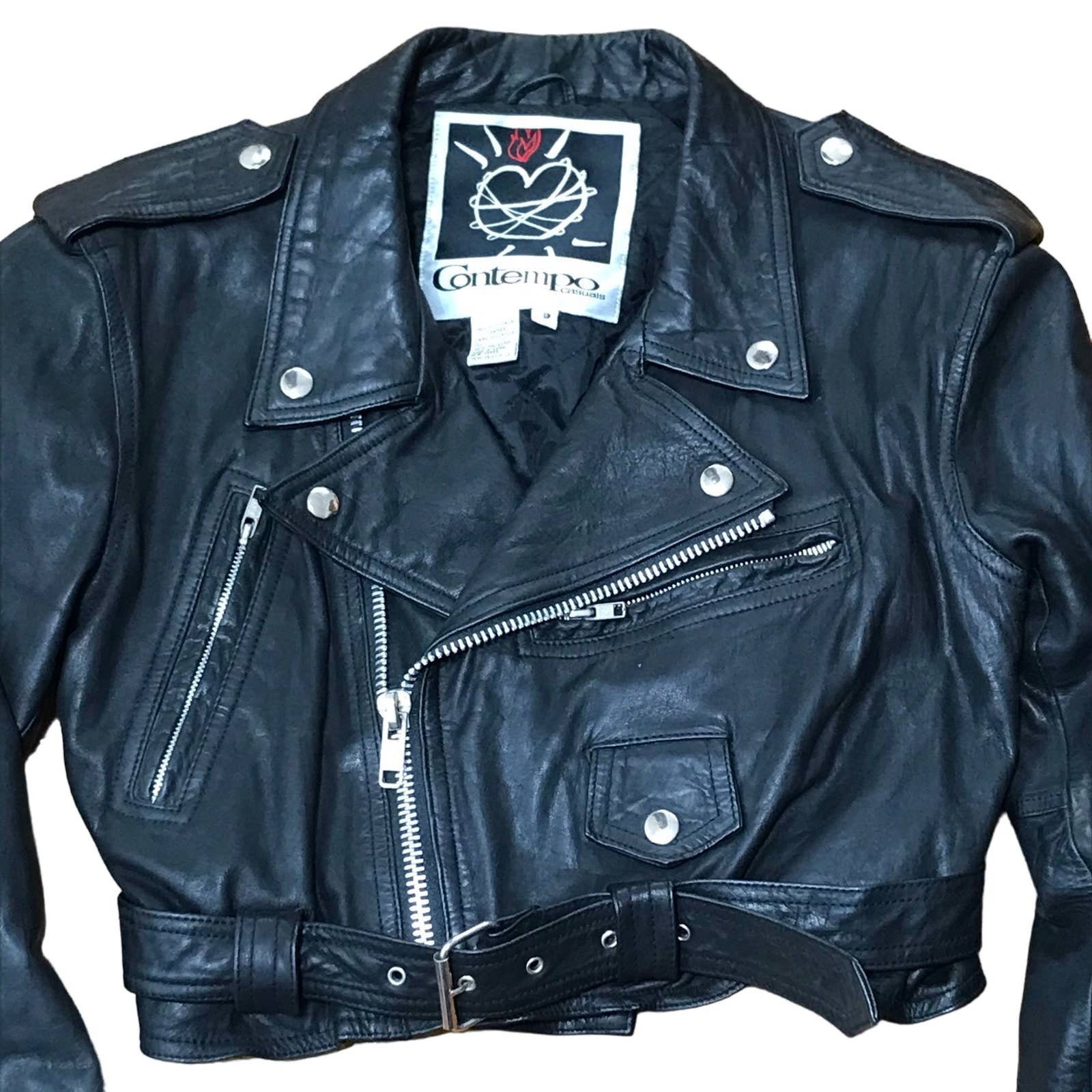Vintage Contempo Casuals Black Leather Jacket. Black Leather Moto Jacket. Cropped Leather Moto Jacket. Black Leather Biker Jacket. 80s 90s. - Etsy Vintage Contempo Casuals Black Leather Jacket. Black Leather Moto Jacket. Cropped Leather Moto Jacket. Black Leather Biker Jacket. 80s 90s. - Etsy