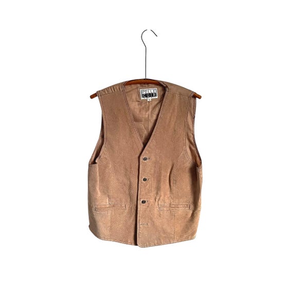 Vintage Pelle Cuir Brown Corduroy Vest. Camel Tan Waistcoat Vest. Pockets. 60s 70s Hippie Vest. Newsboy Rockstar. Hippie Boho 70s Vest. M.