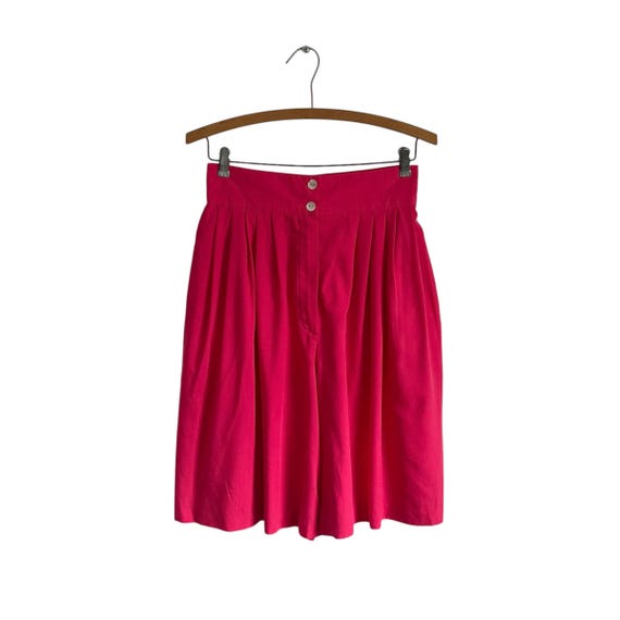 Vintage Scarlet Pink Pleated Shorts. Retro Mod High Waist Skorts. Kathie Lee Collection. Casual Dress Shorts. Summer Casual Shorts. 80s. 90s