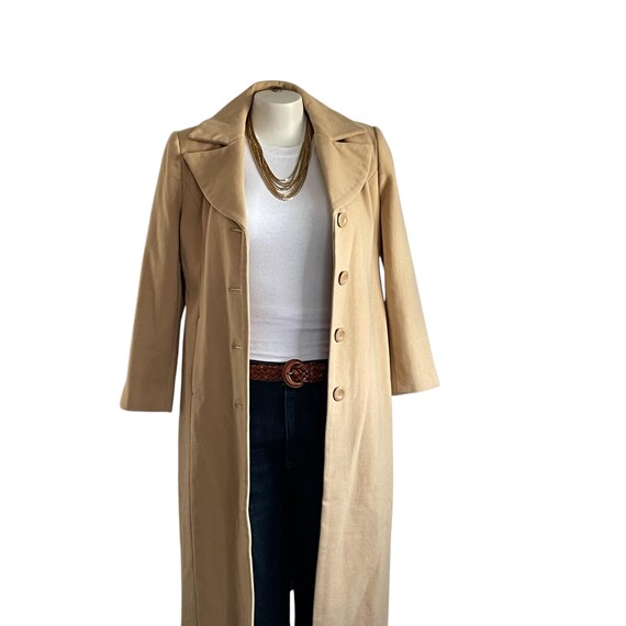 Vintage Y2K Metrostyle Camel Wool Coat, Women's Plus Size XL