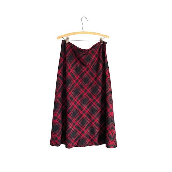 Vintage 90s Y2K Red Black Plaid Maxi Skirt. A-Line Maxi Skirt. Grunge Maxi Skirt. 90s. Y2K. 00s. Charter Club Maxi Skirt. Holiday Plaid.