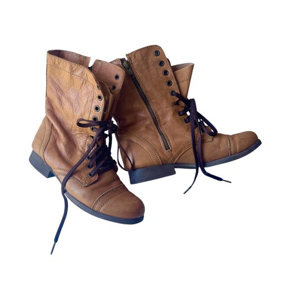 Vintage Boho Hippiecore Lace Up Boots: Size Zip, Laces, Whimsigoth, Cottagecore, Zigisoho.