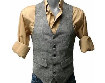 70's bill blass mens wool waistcoat vest