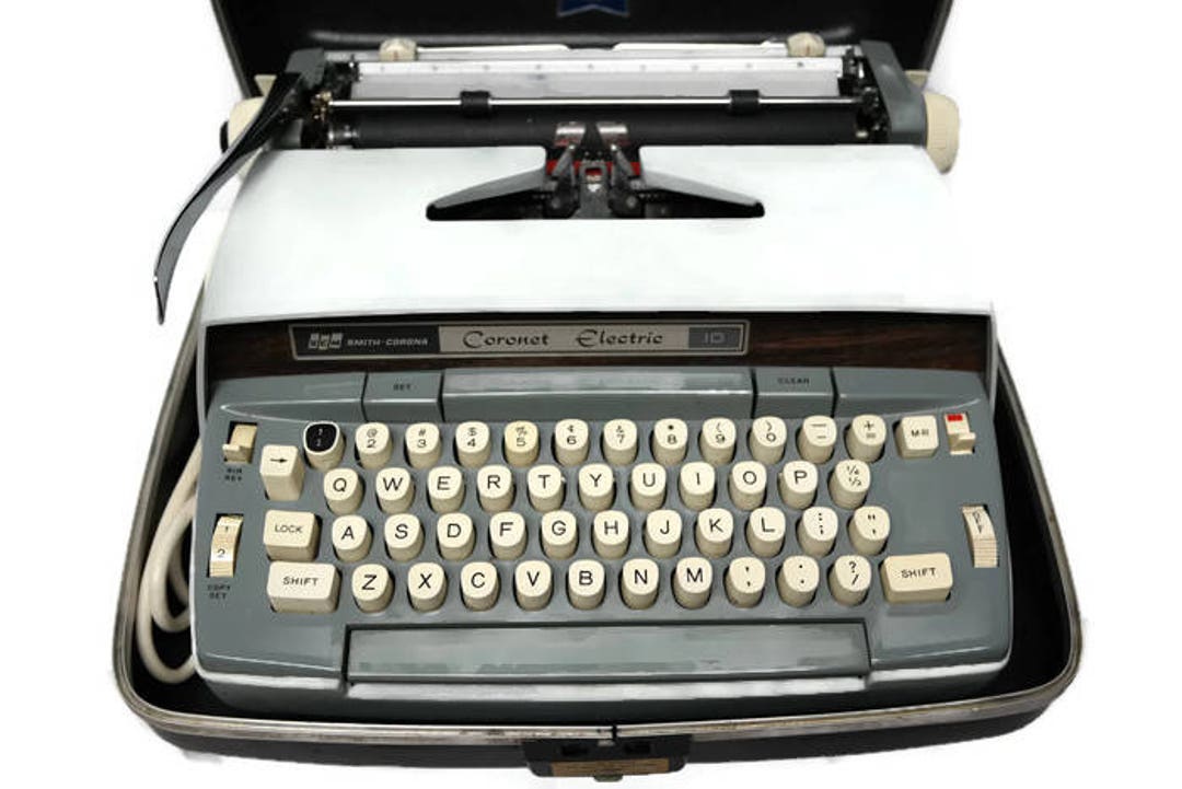 Typewriter 50s Vintage Typewriter. Vintage Corona Typewriter. Vintage Electric ...