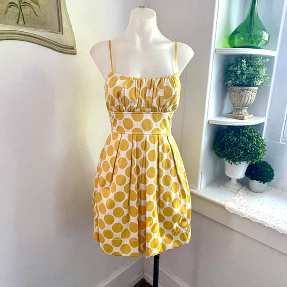 Windsor Yellow White Mini Dress. Vintage Mini Dress. Y2k Mini Dress. Babydoll Mini Dress. 2000s Mini Dress. XS. S.