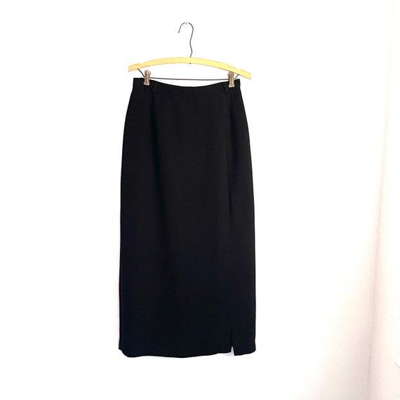 Vintage Black Midi Maxi Split Hip Skirt. Classic Black Maxi Skirt. Dark Academia. Whimsigoth Black Maxi Skirt w/Split Hem. Cottagecore Maxi.
