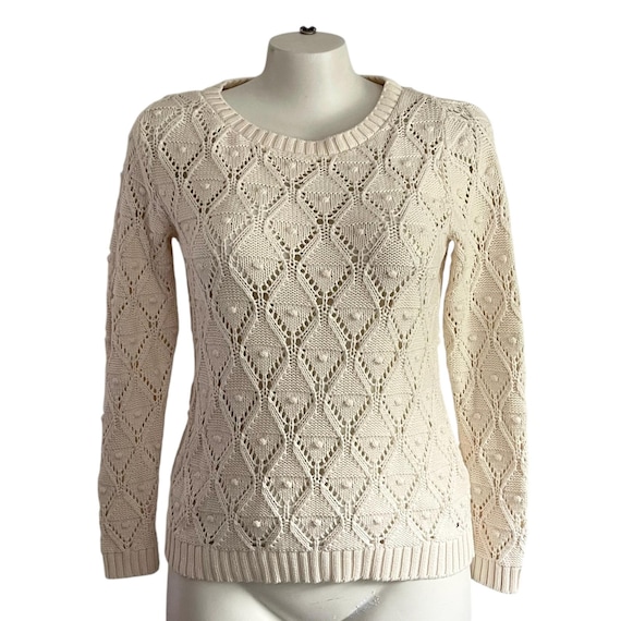 Vintage Tommy Hilfiger Bumpy Knit Cotton Pullover Sweater