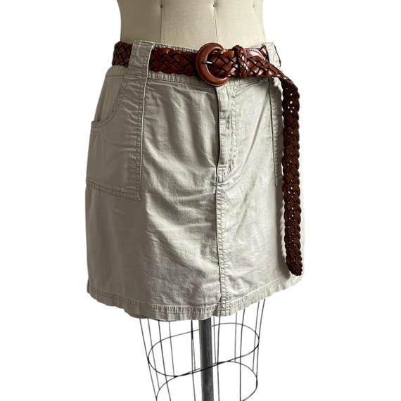 Vintage Jones New York Sport Khaki Skirt. Casual Beige Skirt. Pockets. Outdoors. Safari. 90s. Y2K. 1990s. 2000s.