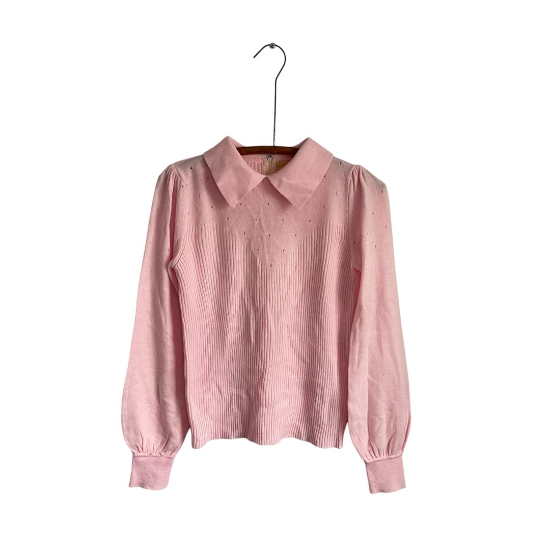 Vintage pink striped babydoll top main image 1