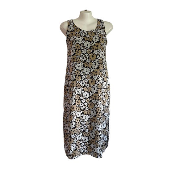 Vintage Floral Reversible Dress: Autumn Floral Midi Dress