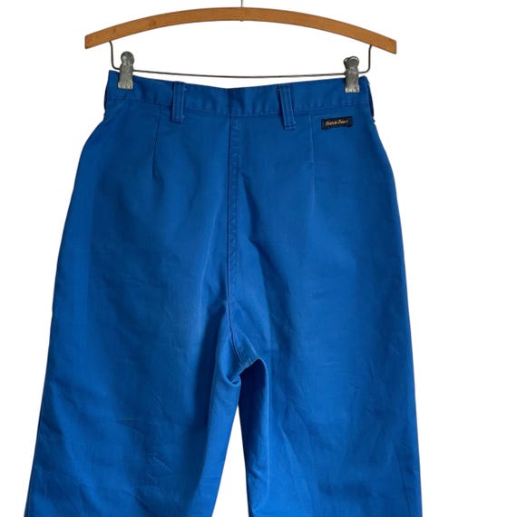 Vintage Tour de France Cobalt Blue Cargo Pants. Bright Blue Straight Cut Pants. Preppy Mod Straight Leg Pants. 70s. 80s. 1970s. 1980s.