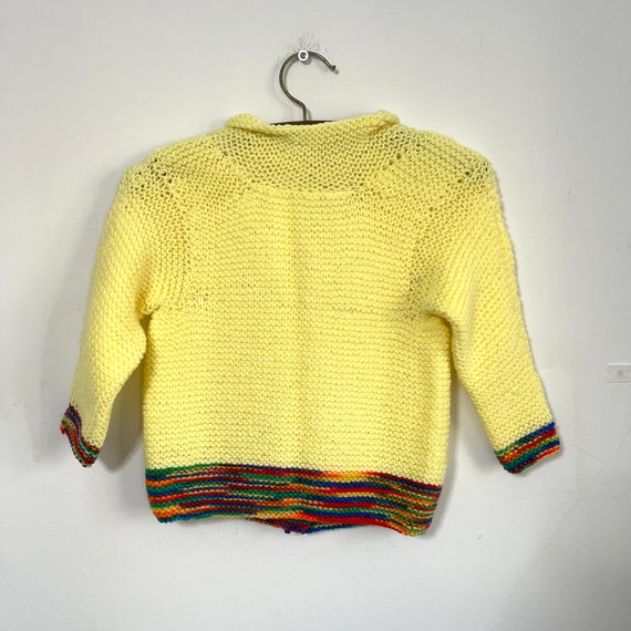 Vintage Kids Knit Sweater. Hand Made Knit Sweater… - image 4