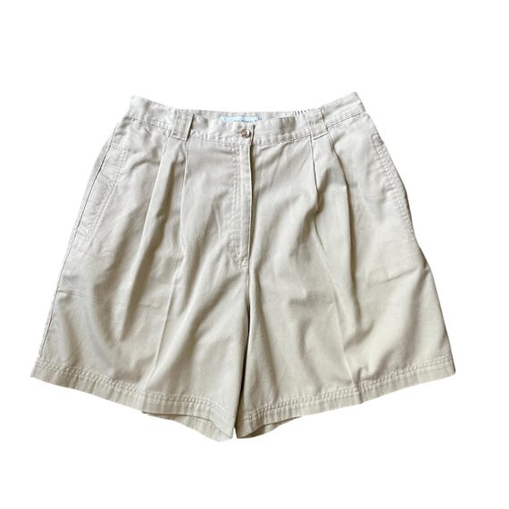 Vintage Cabin Creek Khaki Pleated Shorts. Safaricore High Waisted Shorts. Granola Girl High Waisted Shorts. Outdoorsy Shorts. 80s 90s. Y2K.