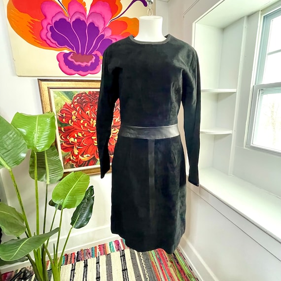 80s hot sale leather dress