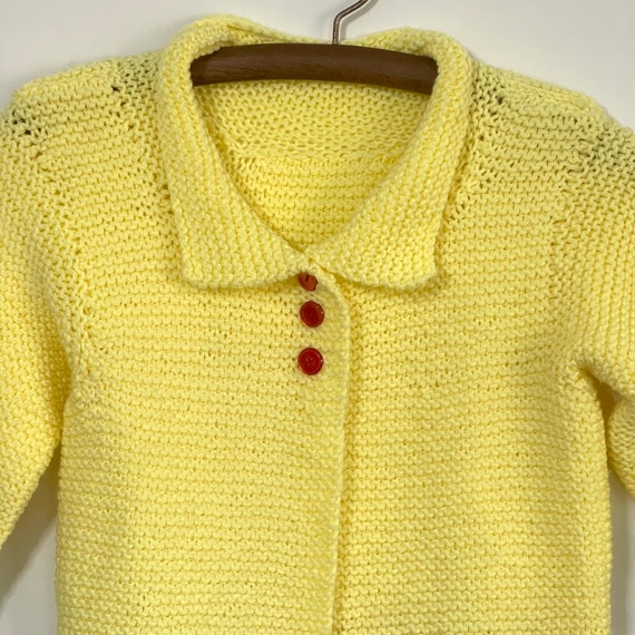Vintage Kids Knit Sweater. Hand Made Knit Sweater… - image 2